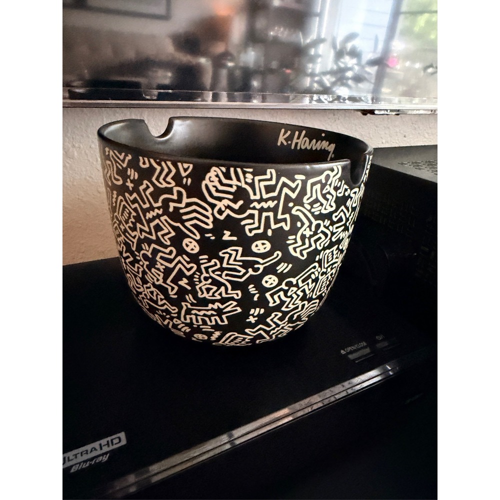 Keith Haring x Typo Ceramic Ramen Noodle Bowl Black White Pop Art